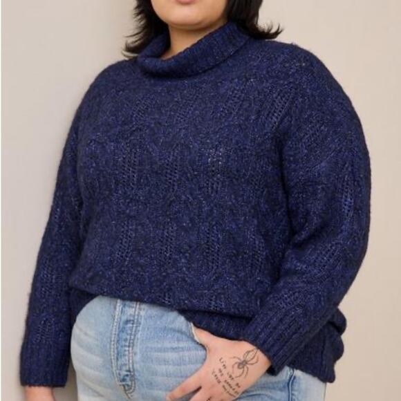 torrid Sweaters - Torrid Blue Vegan Cashmere Pullover Turtleneck Sweater 2X NWT 19635906